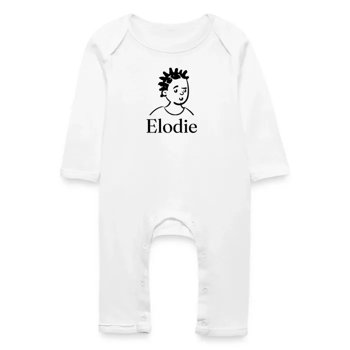 Grenouillère bébé personnalisée au prénom Elodie