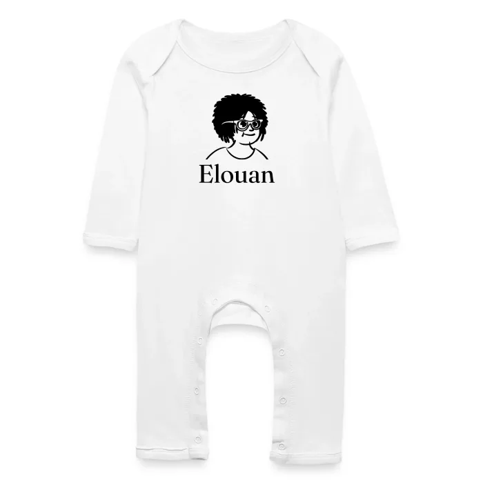 Grenouillère bébé personnalisée au prénom Elouan