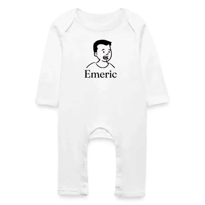 Grenouillère bébé personnalisée au prénom Emeric