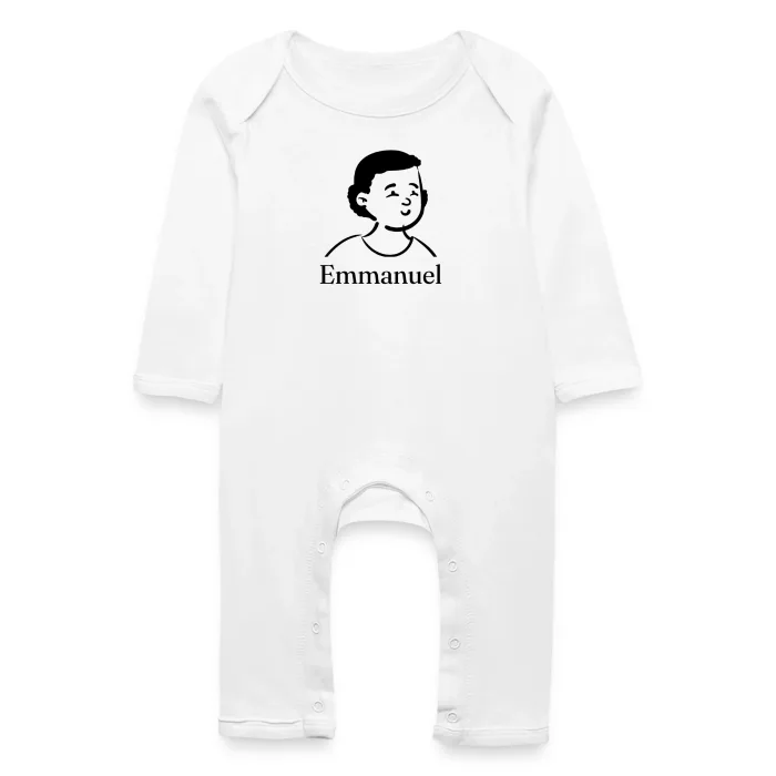 Grenouillère bébé personnalisée au prénom Emmanuel