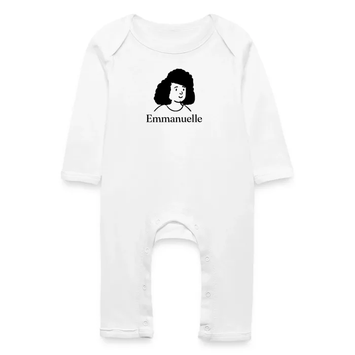 Grenouillère bébé personnalisée au prénom Emmanuelle