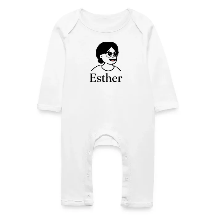 Grenouillère bébé personnalisée au prénom Esther