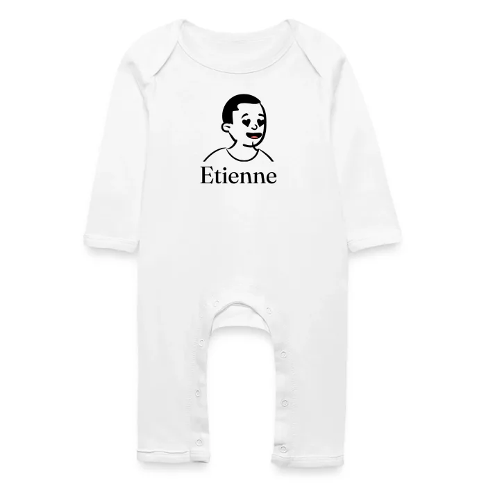 Grenouillère bébé personnalisée au prénom Etienne