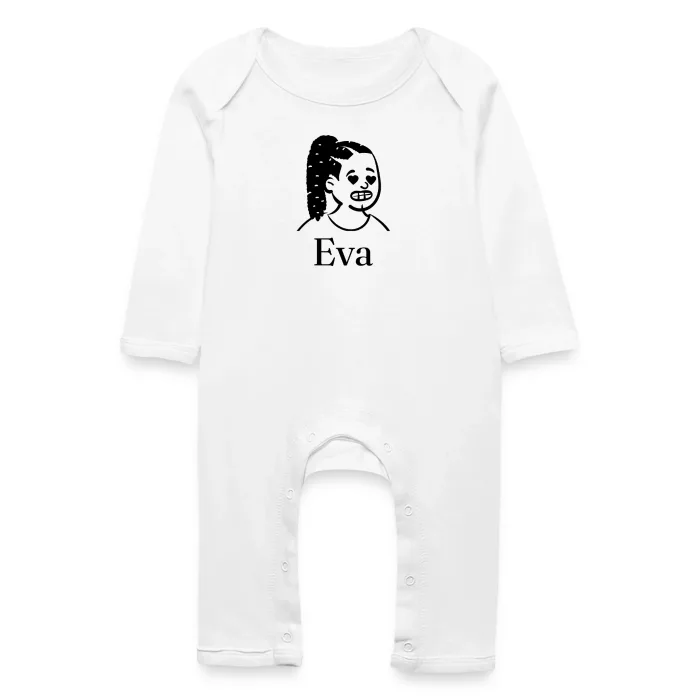 Grenouillère bébé personnalisée au prénom Eva