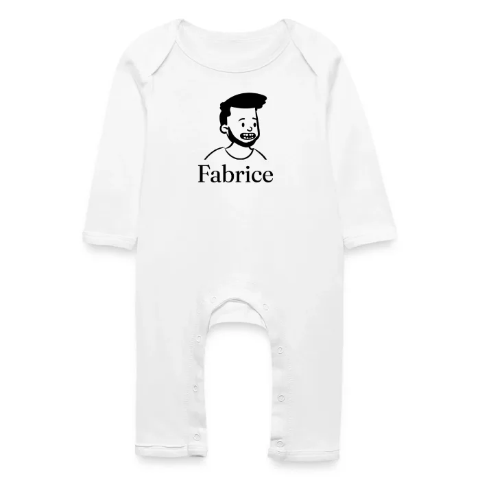 Grenouillère bébé personnalisée au prénom Fabrice