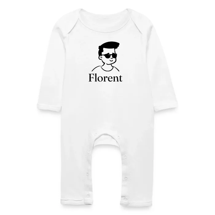 Grenouillère bébé personnalisée au prénom Florent
