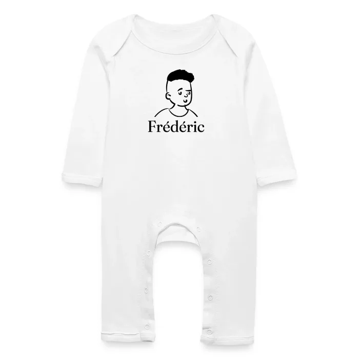 Grenouillère bébé personnalisée au prénom Frédéric