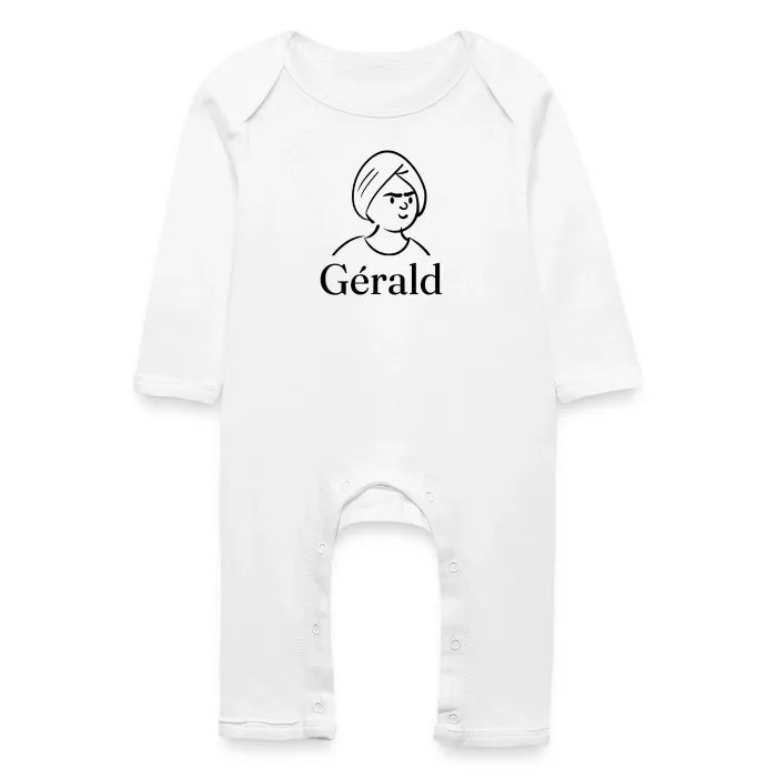 Grenouillère bébé personnalisée au prénom Gérald