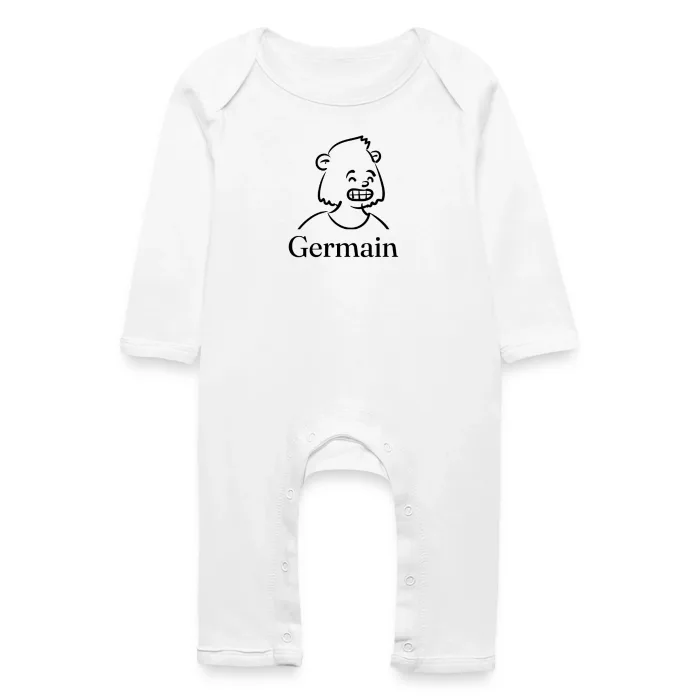 Grenouillère bébé personnalisée au prénom Germain