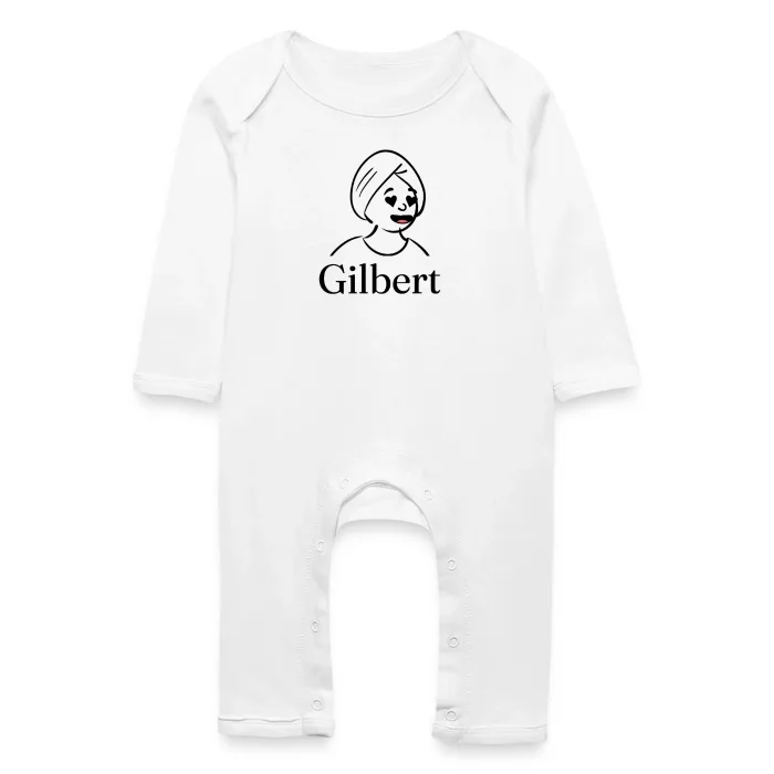 Grenouillère bébé personnalisée au prénom Gilbert