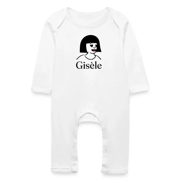 Grenouillère bébé personnalisée au prénom Gisèle