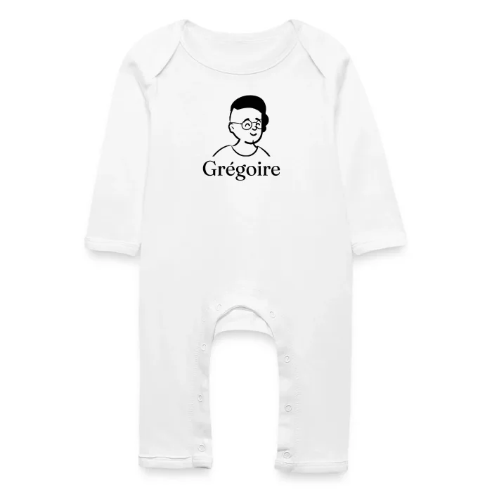 Grenouillère bébé personnalisée au prénom Grégoire