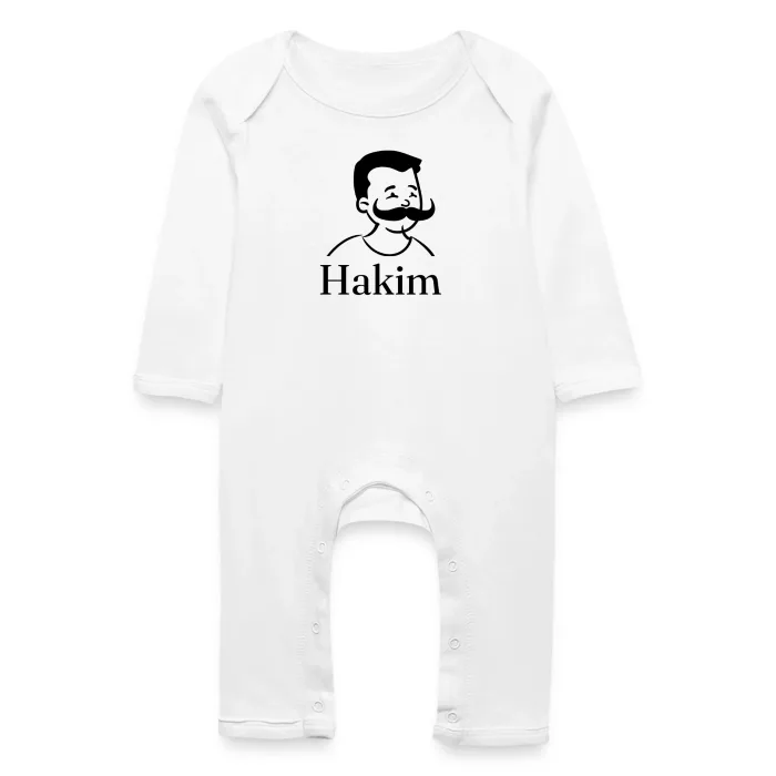 Grenouillère bébé personnalisée au prénom Hakim
