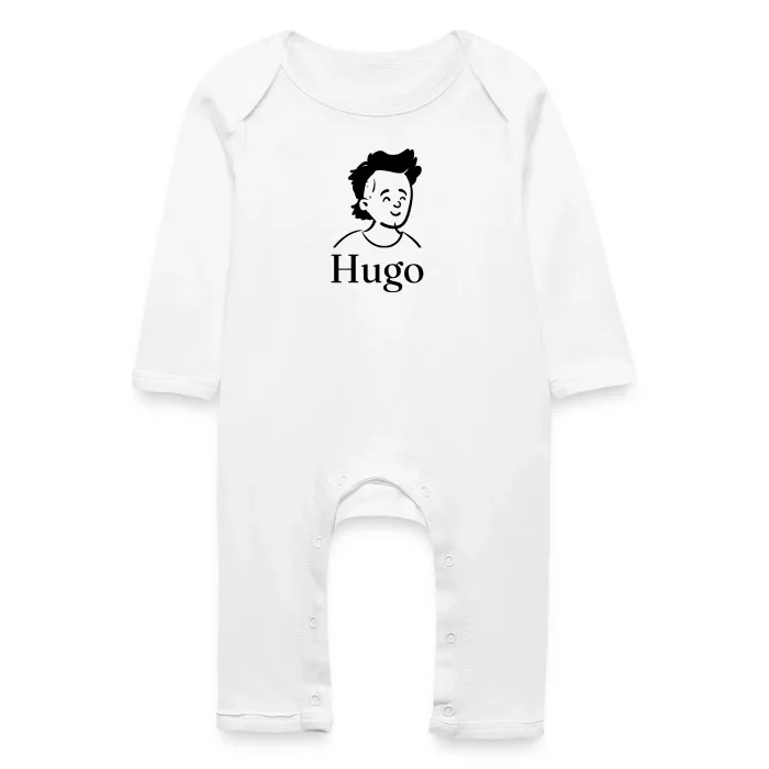 Grenouillère bébé personnalisée au prénom Hugo