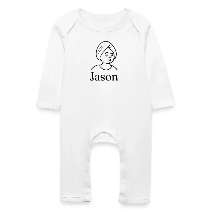 Grenouillère bébé personnalisée au prénom Jason