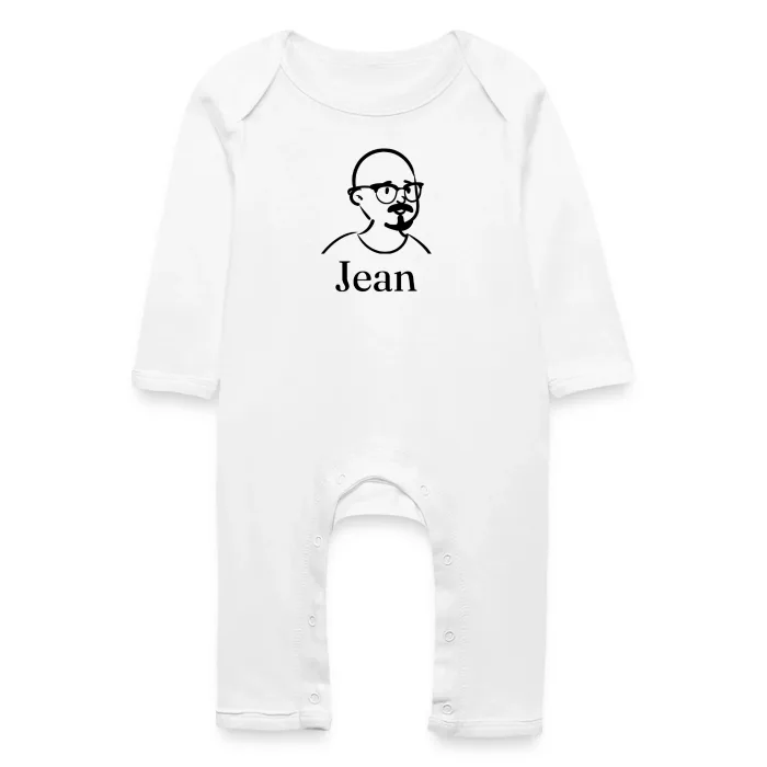 Grenouillère bébé personnalisée au prénom Jean