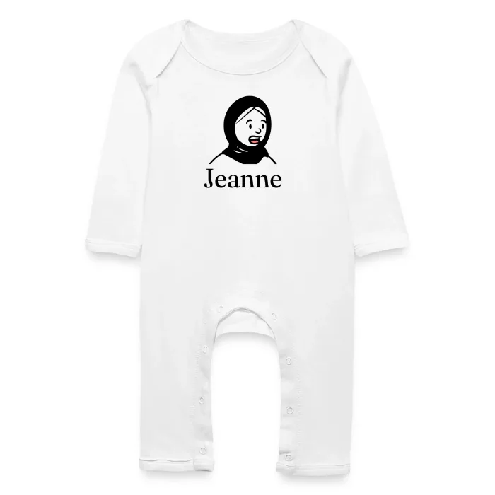 Grenouillère bébé personnalisée au prénom Jeanne