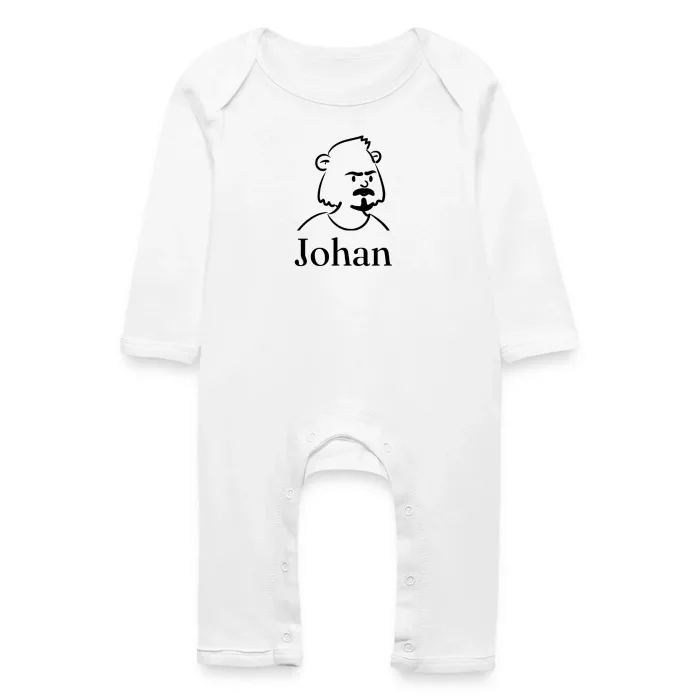 Grenouillère bébé personnalisée au prénom Johan