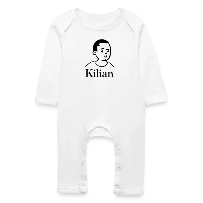 Grenouillère bébé personnalisée au prénom Kilian