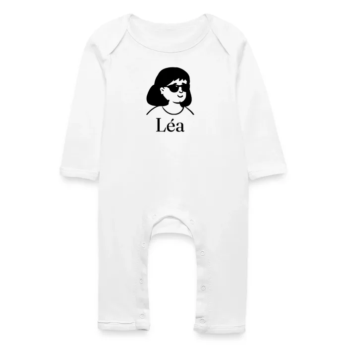 Grenouillère bébé personnalisée au prénom Léa