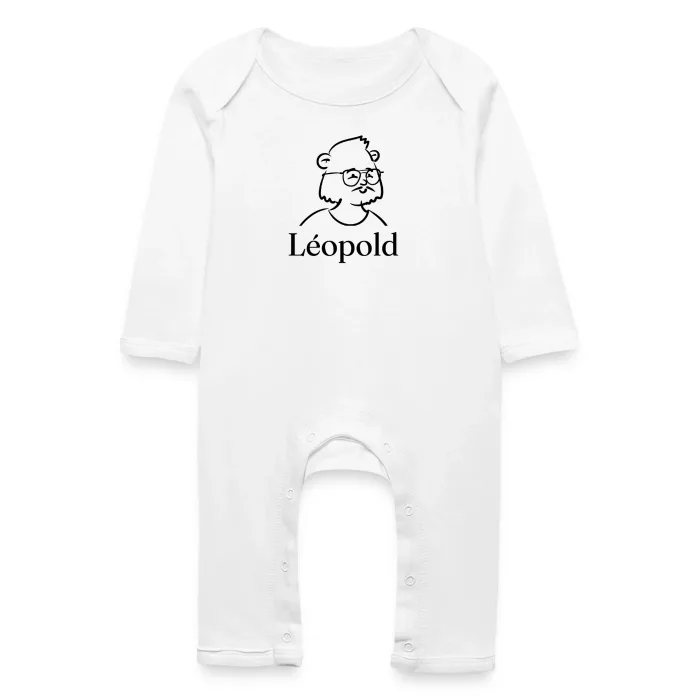 Grenouillère bébé personnalisée au prénom Léopold