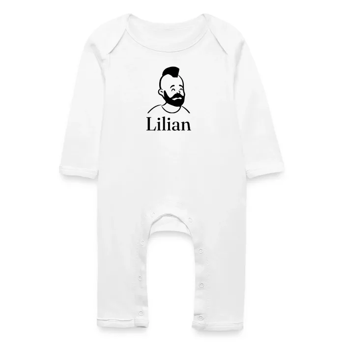 Grenouillère bébé personnalisée au prénom Lilian