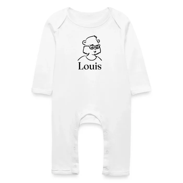 Grenouillère bébé personnalisée au prénom Louis