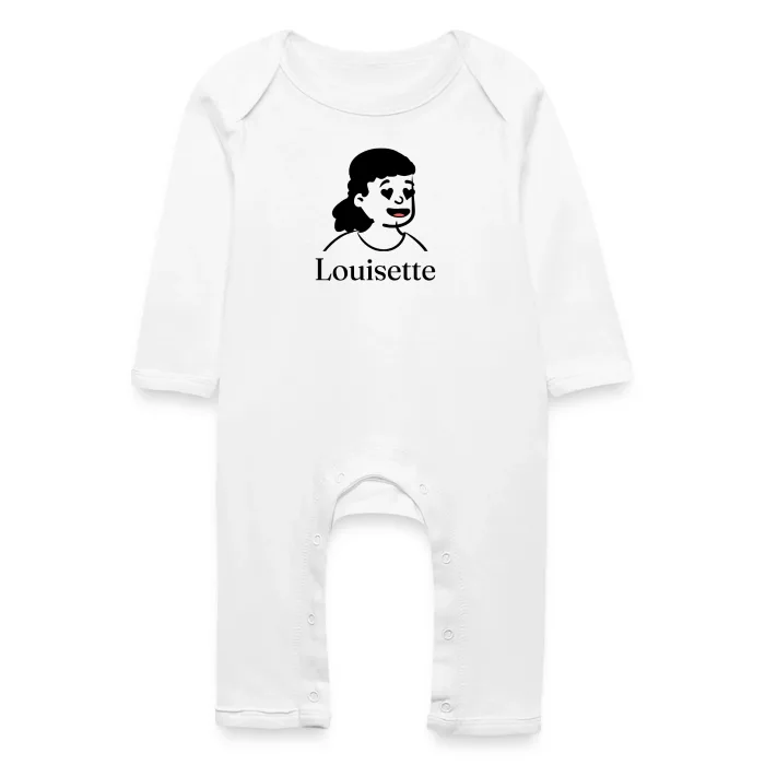 Grenouillère bébé personnalisée au prénom Louisette