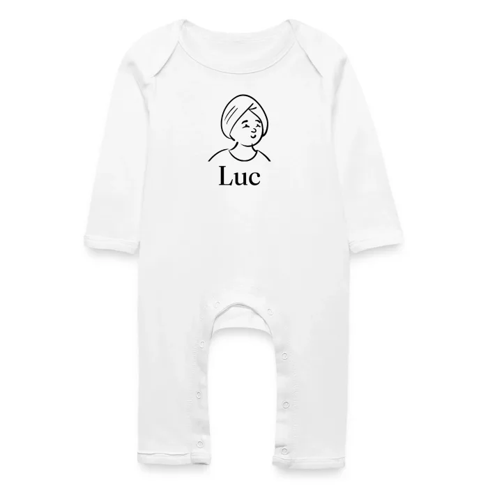 Grenouillère bébé personnalisée au prénom Luc