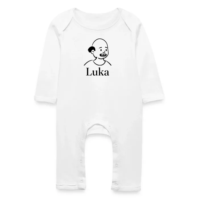 Grenouillère bébé personnalisée au prénom Luka