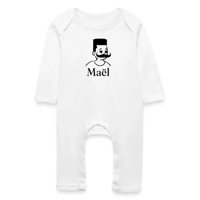 Grenouillère bébé personnalisée au prénom Maël