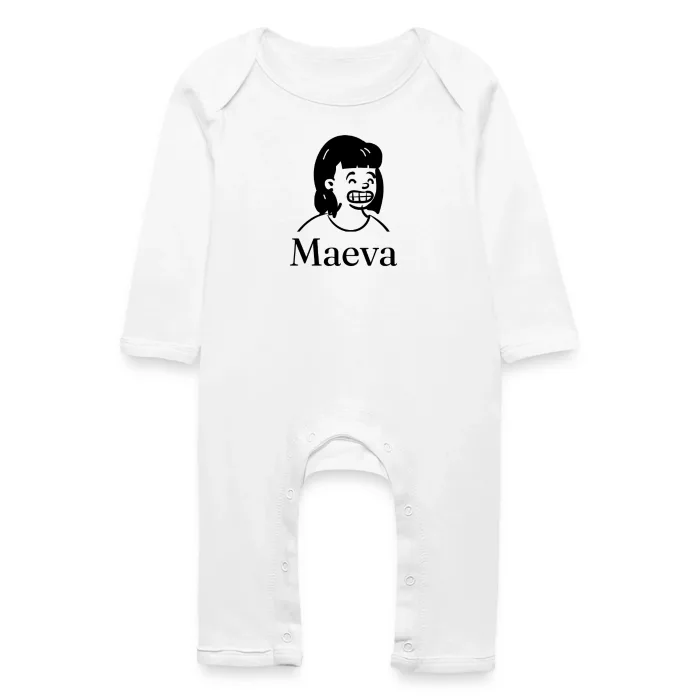 Grenouillère bébé personnalisée au prénom Maeva