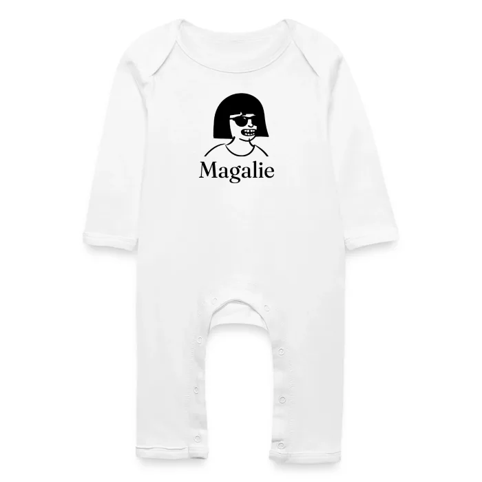 Grenouillère bébé personnalisée au prénom Magalie