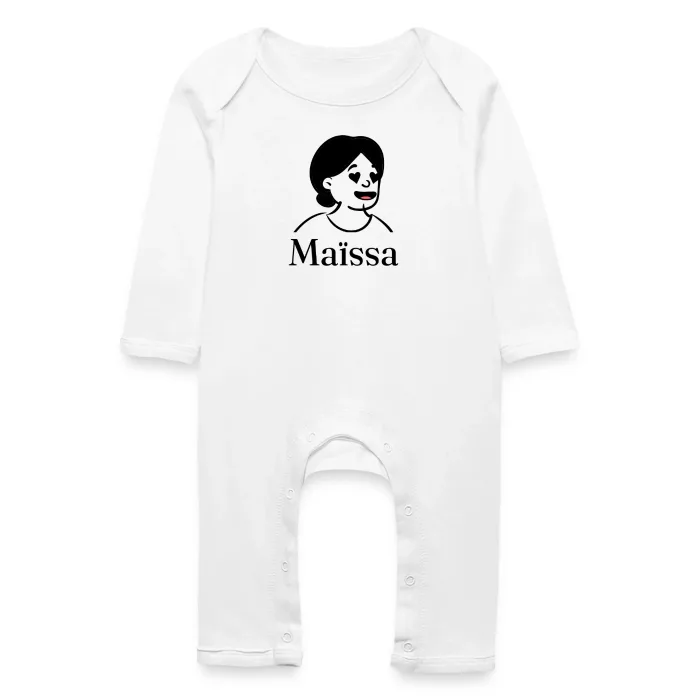 Grenouillère bébé personnalisée au prénom Maïssa