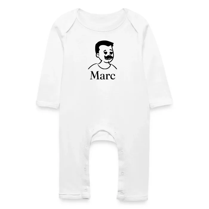 Grenouillère bébé personnalisée au prénom Marc