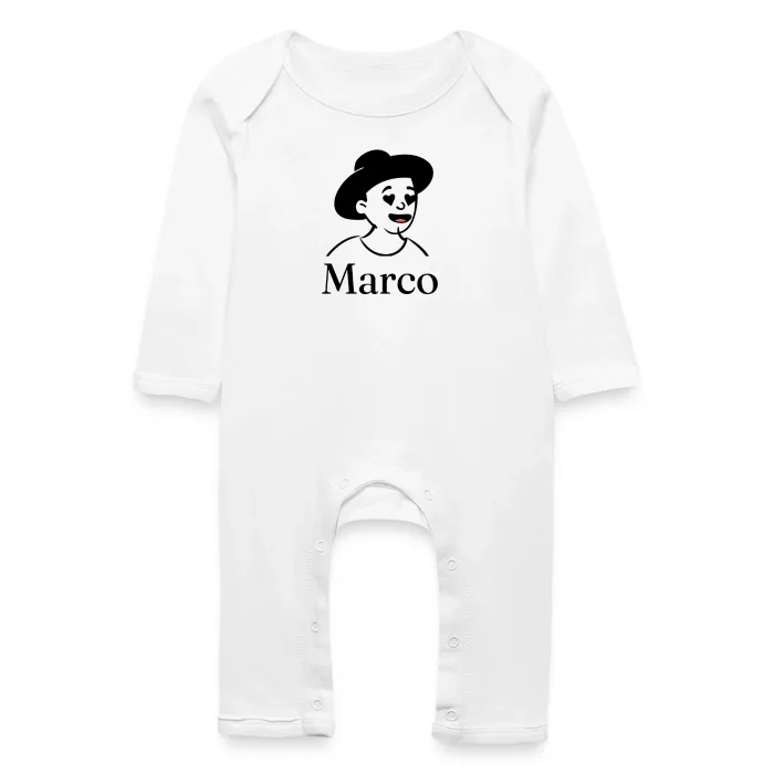 Grenouillère bébé personnalisée au prénom Marco