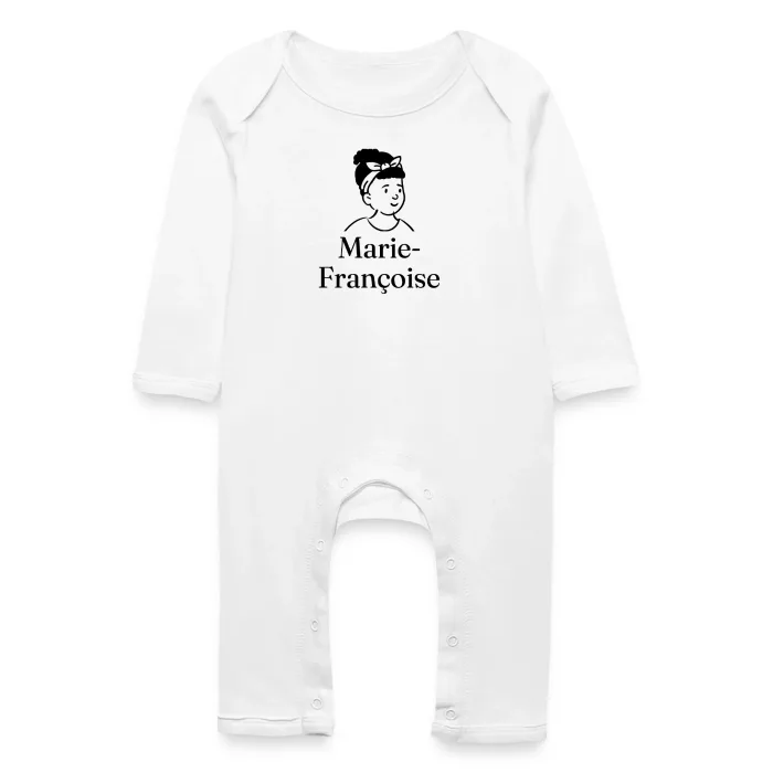 Grenouillère bébé personnalisée au prénom Marie-Françoise