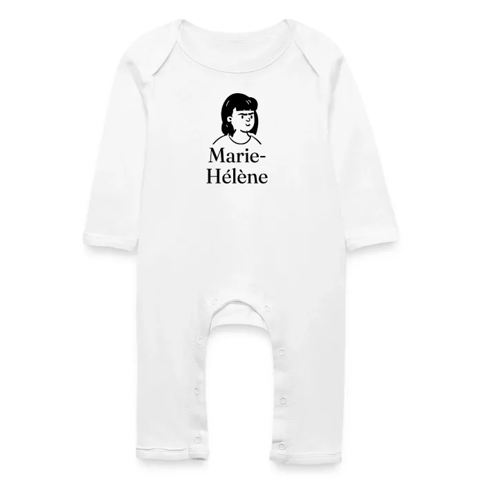 Grenouillère bébé personnalisée au prénom Marie-Hélène