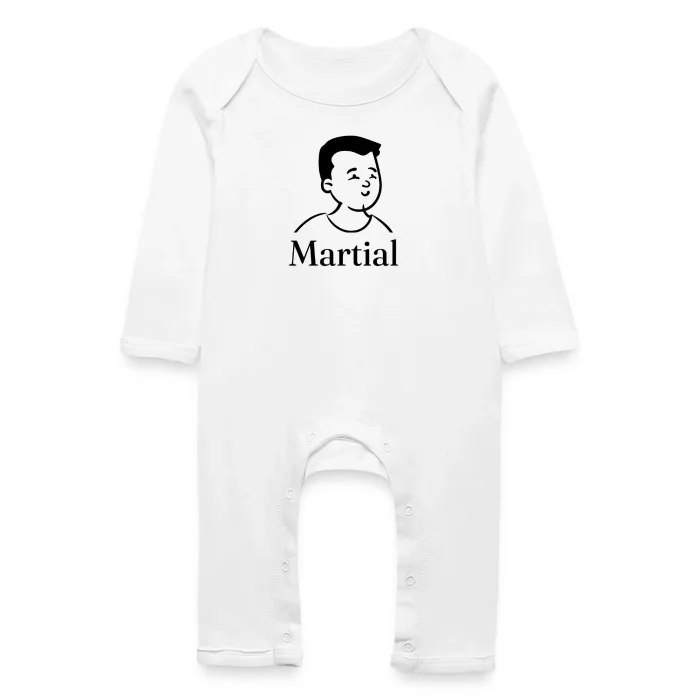 Grenouillère bébé personnalisée au prénom Martial