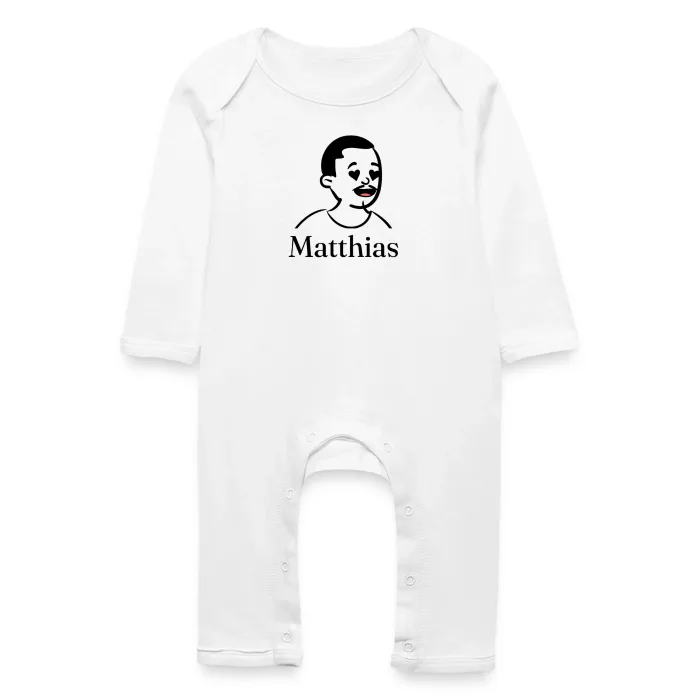 Grenouillère bébé personnalisée au prénom Matthias