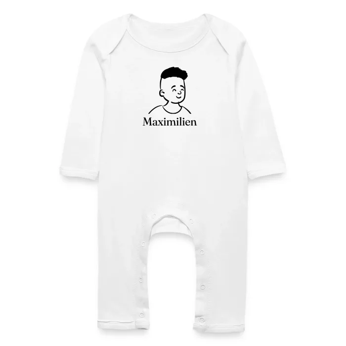 Grenouillère bébé personnalisée au prénom Maximilien
