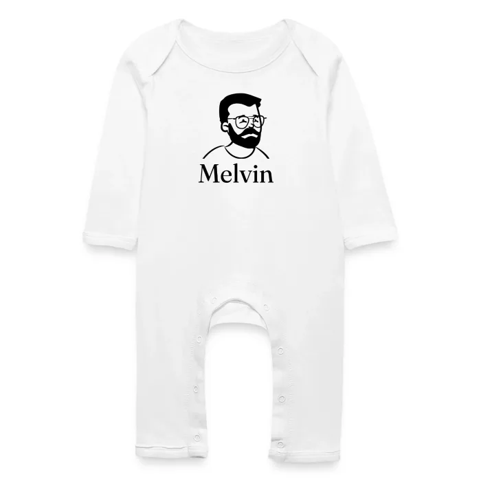 Grenouillère bébé personnalisée au prénom Melvin
