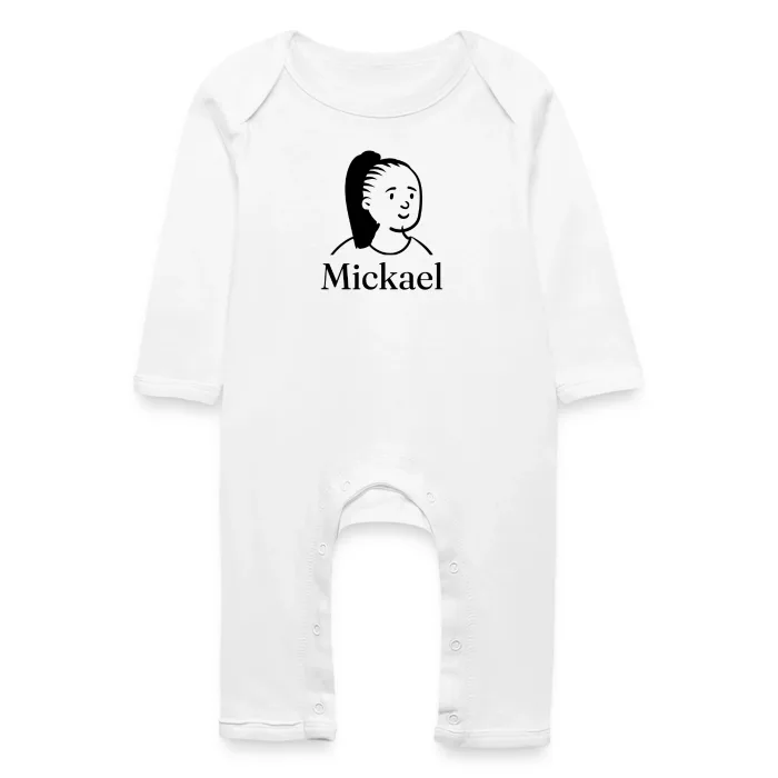 Grenouillère bébé personnalisée au prénom Mickael