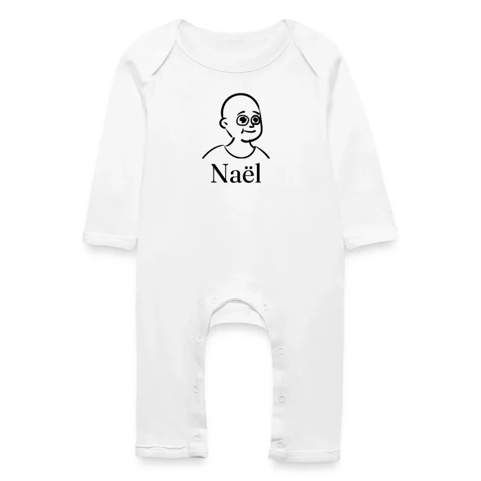 Grenouillère bébé personnalisée au prénom Naël