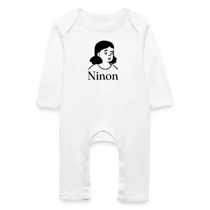 Grenouillère bébé personnalisée au prénom Ninon