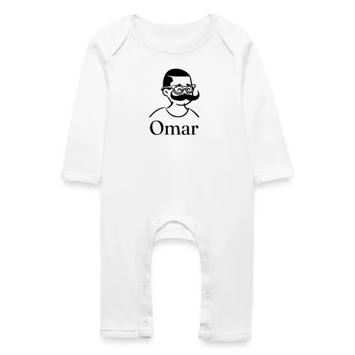 Grenouillère bébé personnalisée au prénom Omar