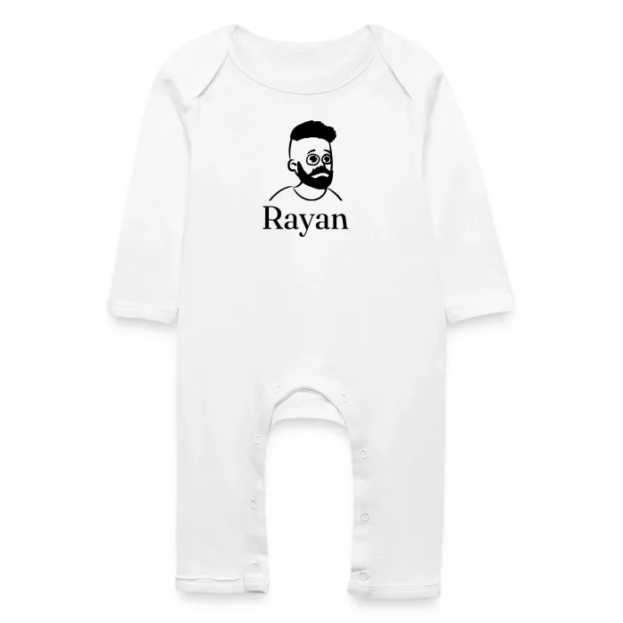 Grenouillère bébé personnalisée au prénom Rayan
