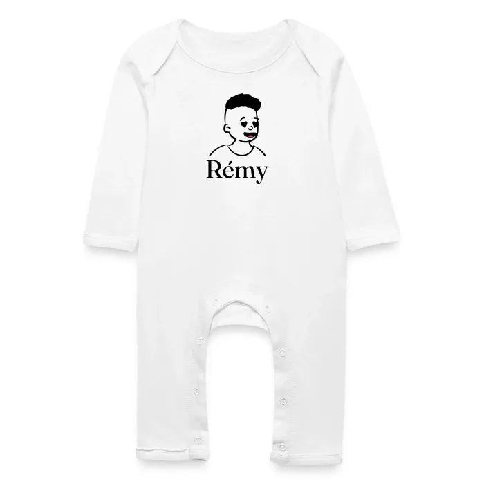 Grenouillère bébé personnalisée au prénom Rémy