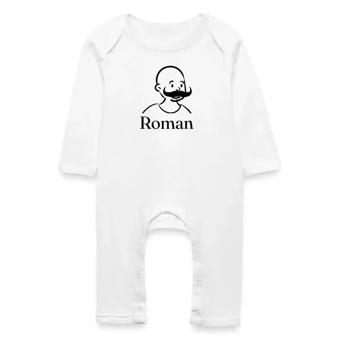 Grenouillère bébé personnalisée au prénom Roman