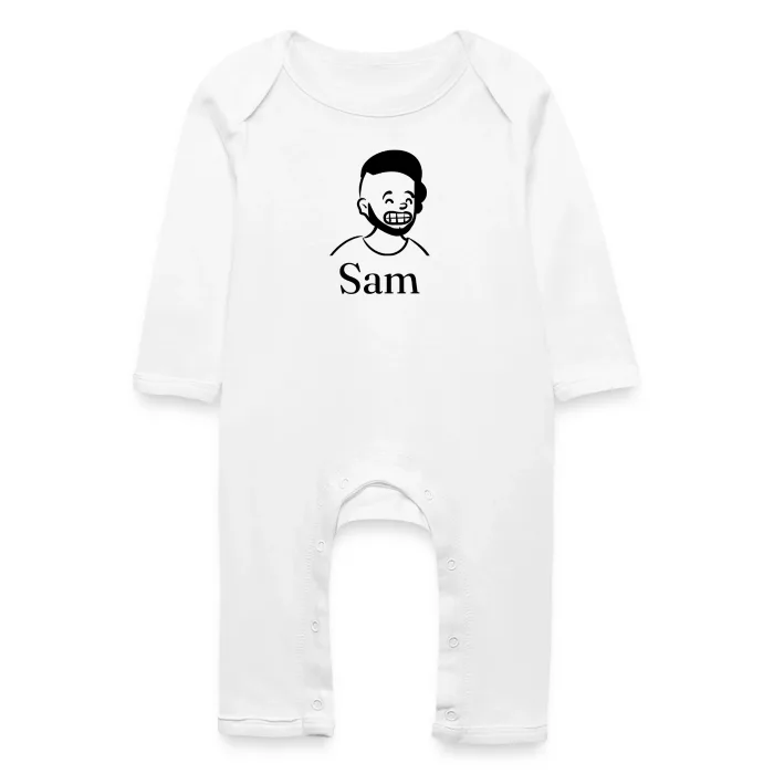 Grenouillère bébé personnalisée au prénom Sam